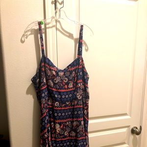 Sundress, knee length, adjustable straps